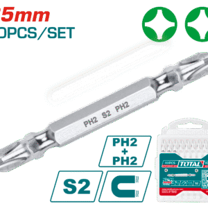 TOTAL SCREWDRIVER BIT 10PCS (TAC16PH233)