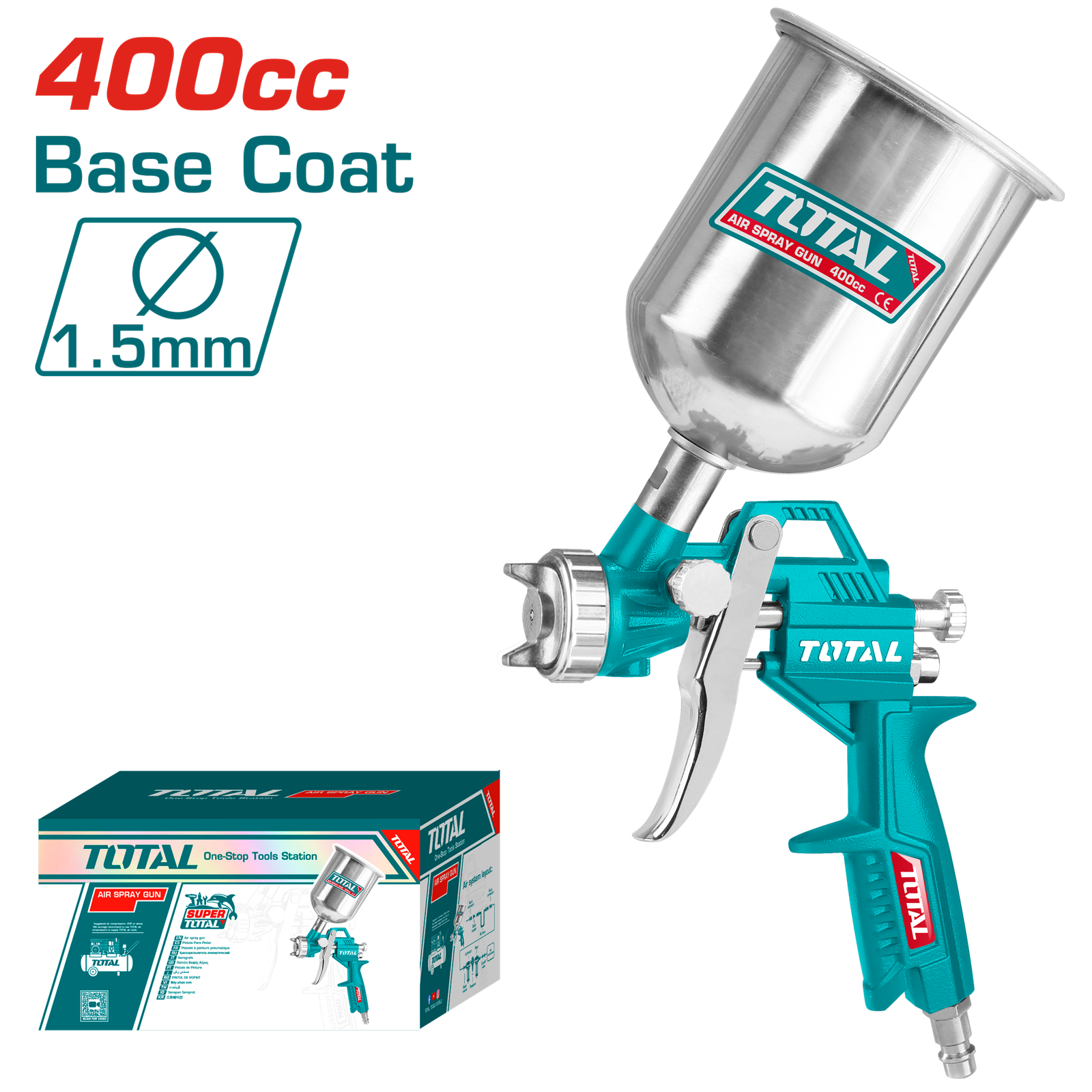 TOTAL SPRAY GUN 400CC (TAT10401)