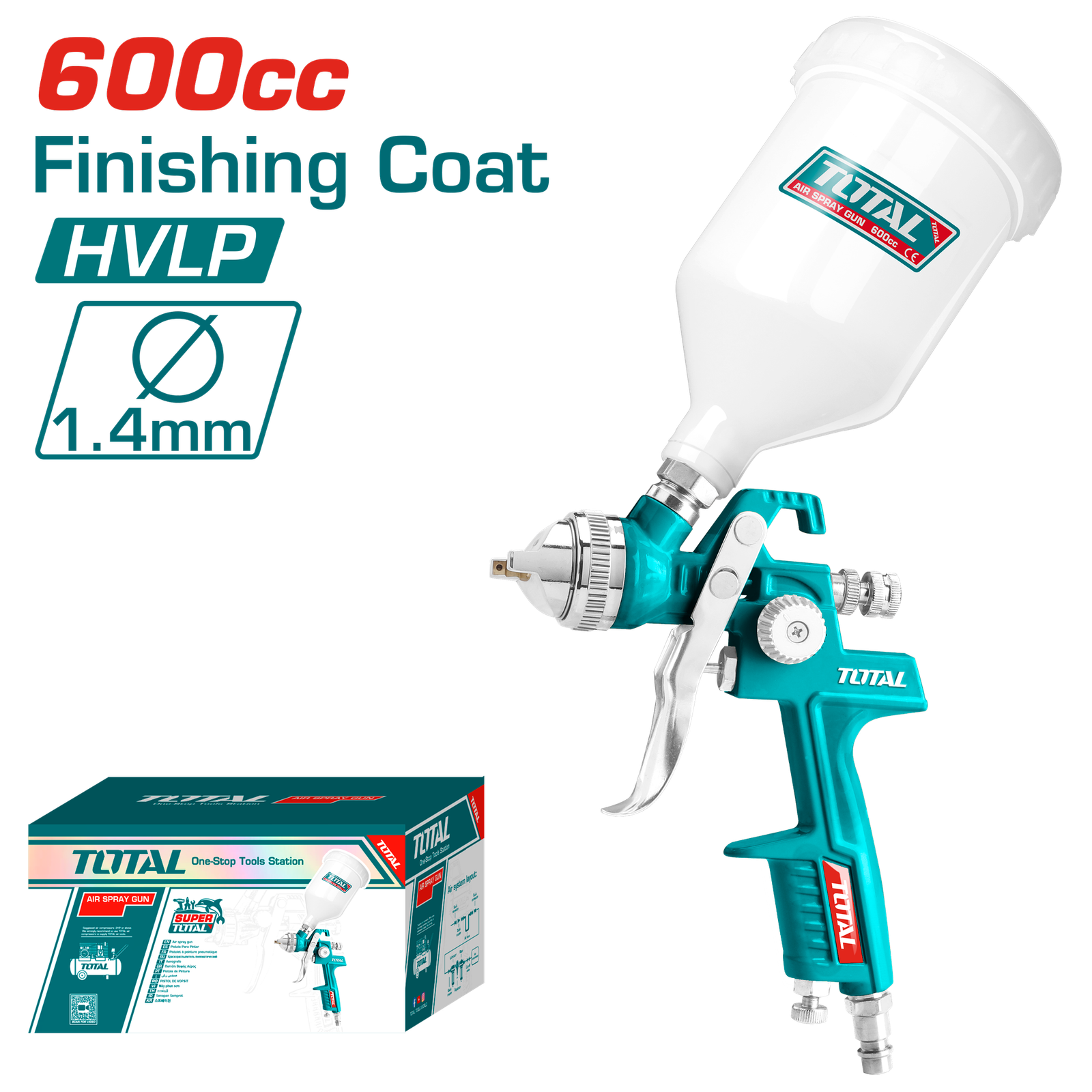 TOTAL SPRAY GUN 600CC (TAT10601)