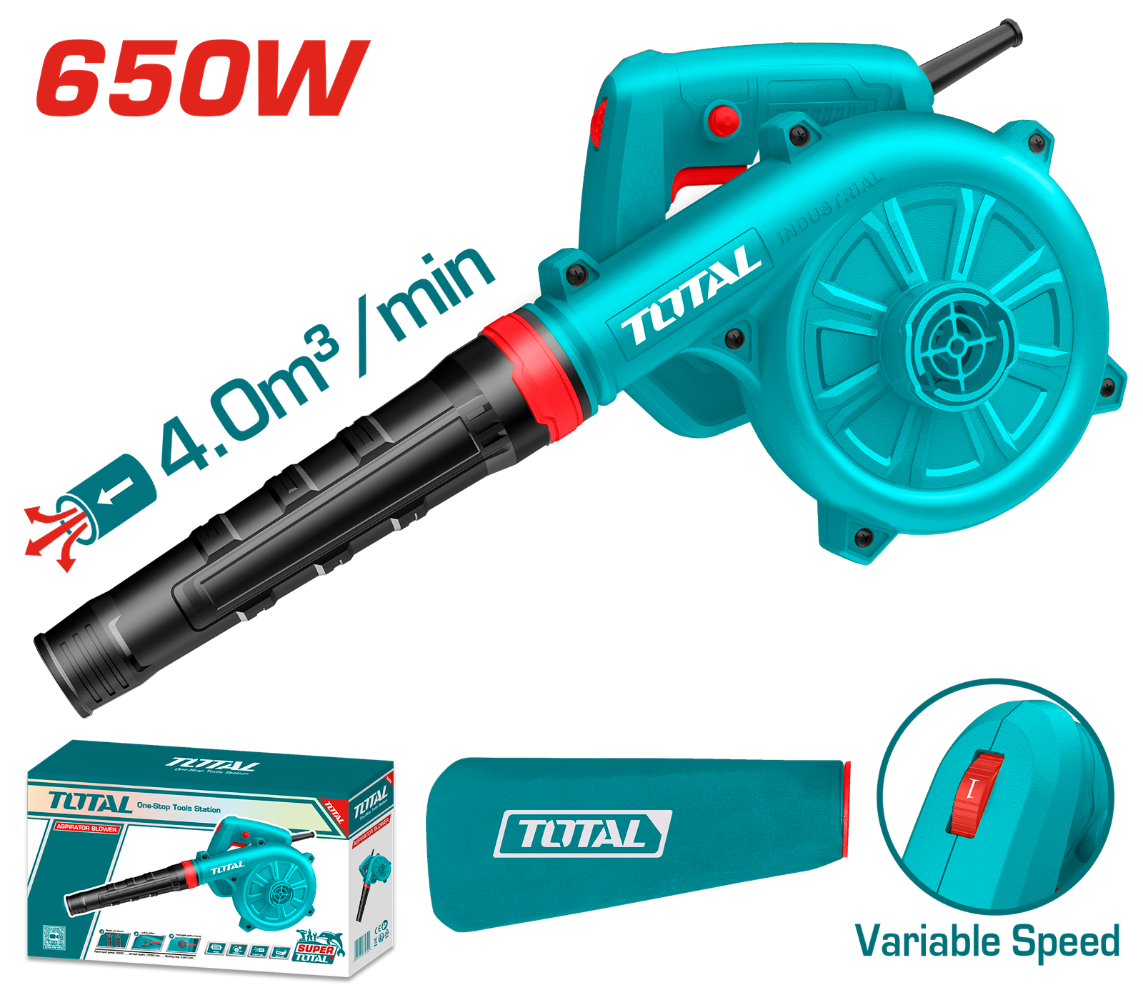 TOTAL ASPIRATOR BLOWER 650W (TB6036)