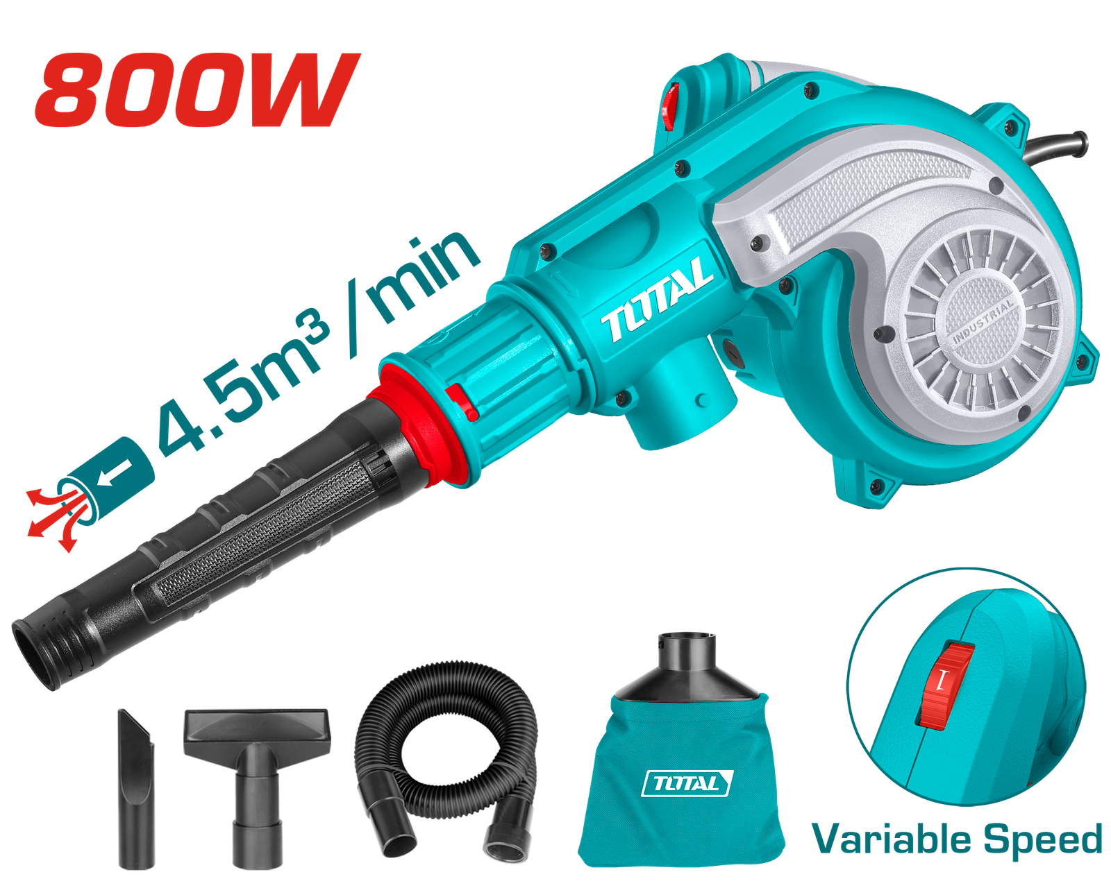 TOTAL ASPIRATOR BLOWER 800W (TB8036)