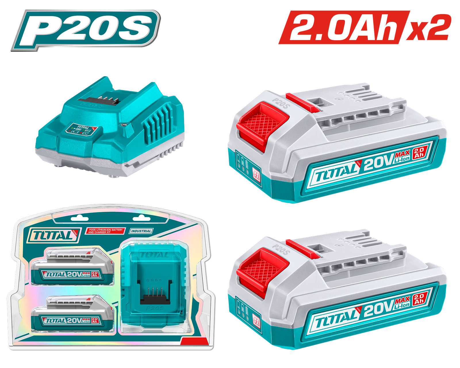 TOTAL LITHIUM-ION BATTERY AND CHARGER KIT (TFBCPK2212)