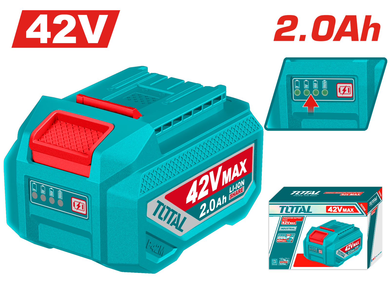 TOTAL LITHIUM-ION BATTERY 42V 2.0AH (TFBLI42201)