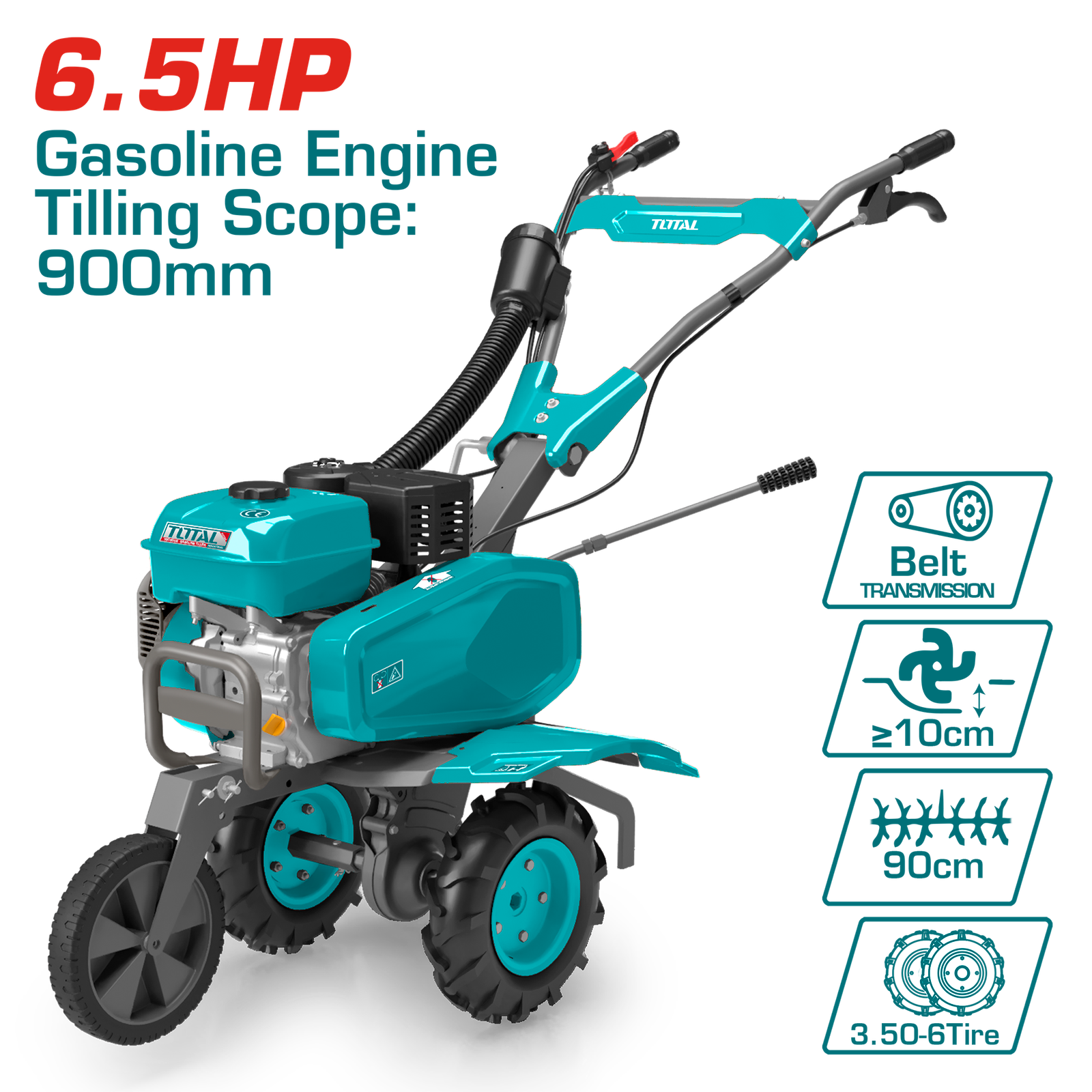 TOTAL GASOLINE TILLER 4.8KW/6.5HP