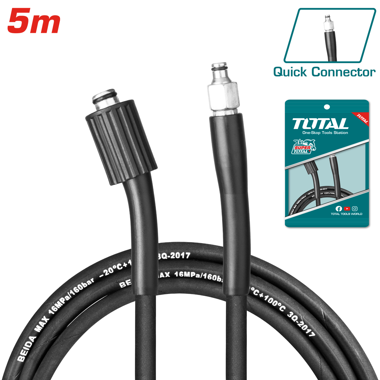 TOTAL HIGH PRESSURE HOSE FOR HIGH PRESSURE WASHERS (TGTHPH526)