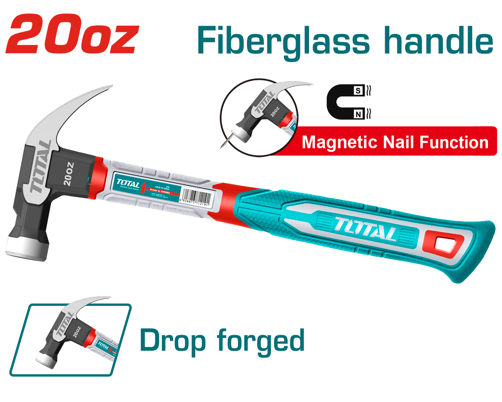 TOTAL CLAW HAMMER 20OZ/560G