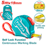 TOTAL STEEL MEASURING TAPE 5M*19MM (TMT126251)