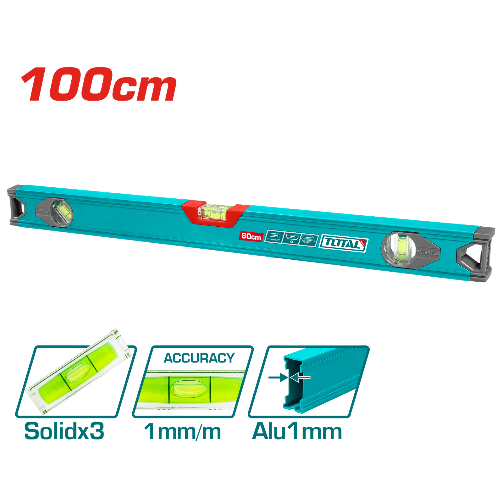 TOTAL SPIRIT LEVEL 100CM (TMT210016)