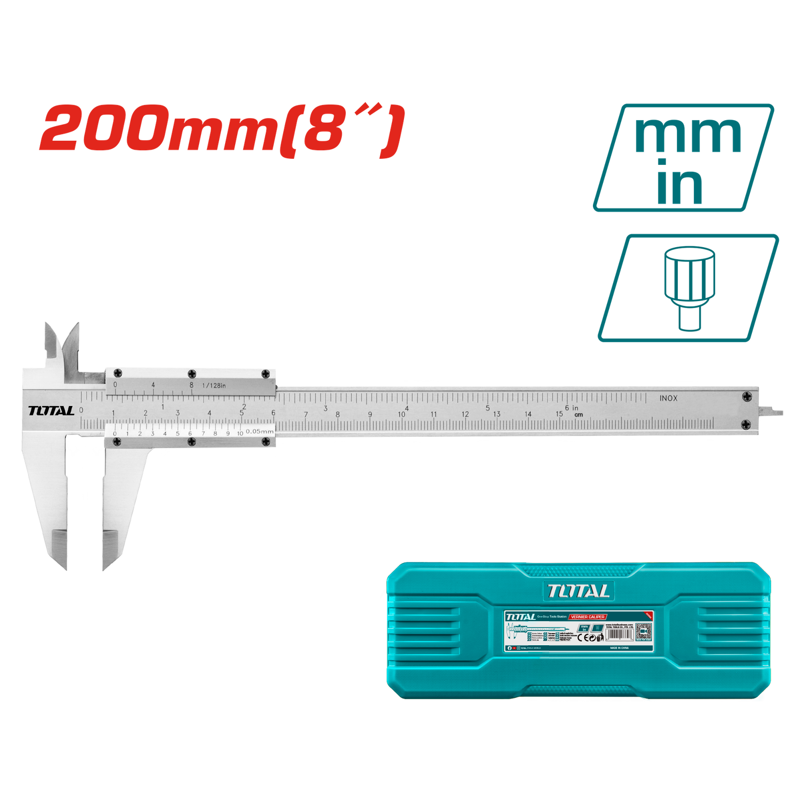 TOTAL VARNIER CALIPER 200MM (TMT312001)