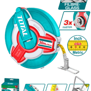 TOTAL FIBREGLASS MEASURING TAPE 30M (TMTF18306)