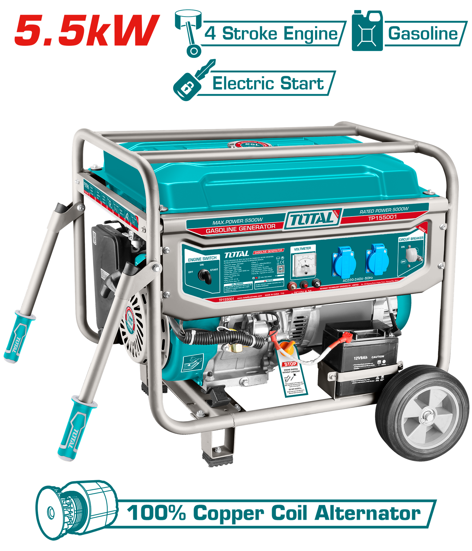 TOTAL GASOLINE GENERATOR 5.5KW (TP155001)