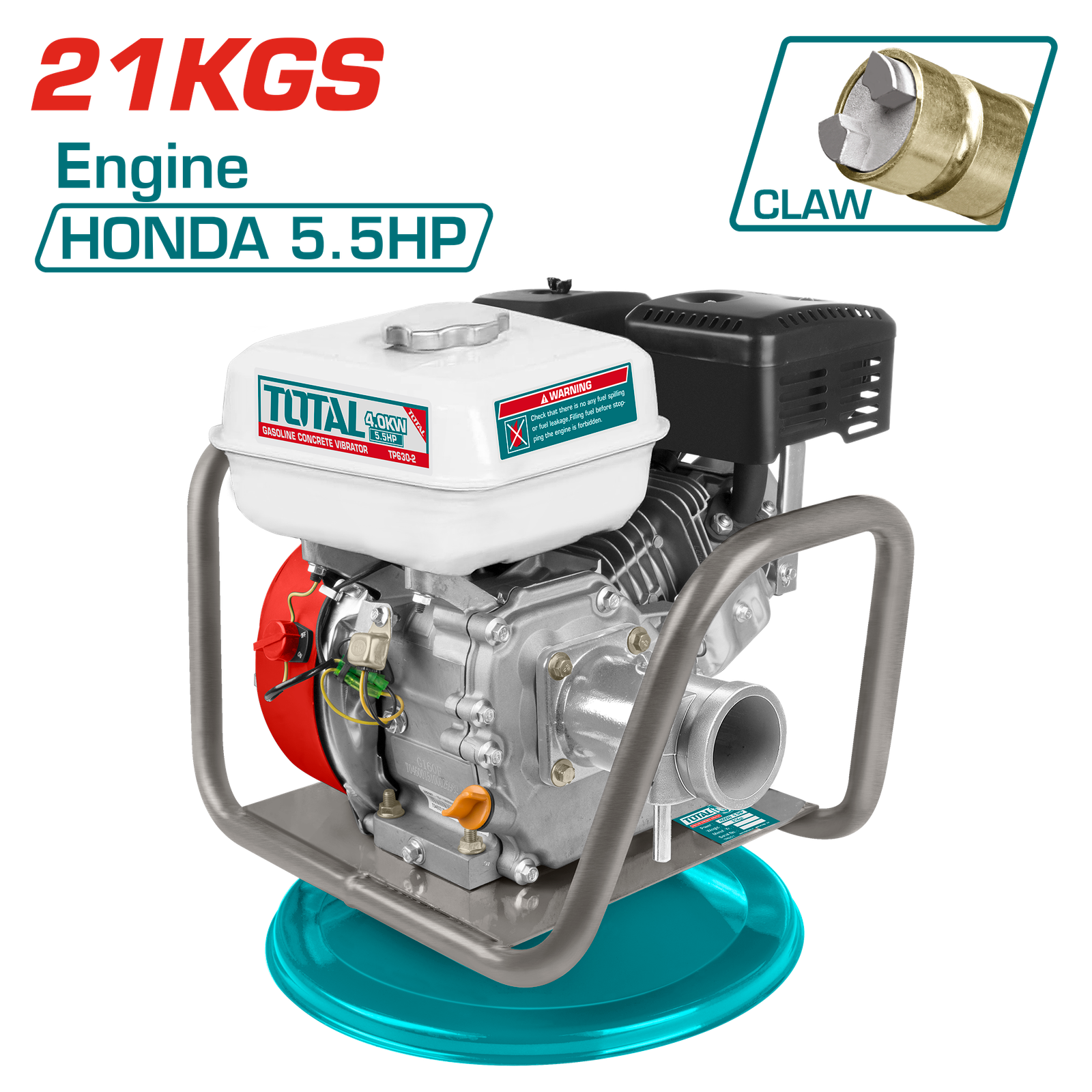 TOTAL GASOLINE CONCRETE VIBRATOR 5.5HP (TP630-1)