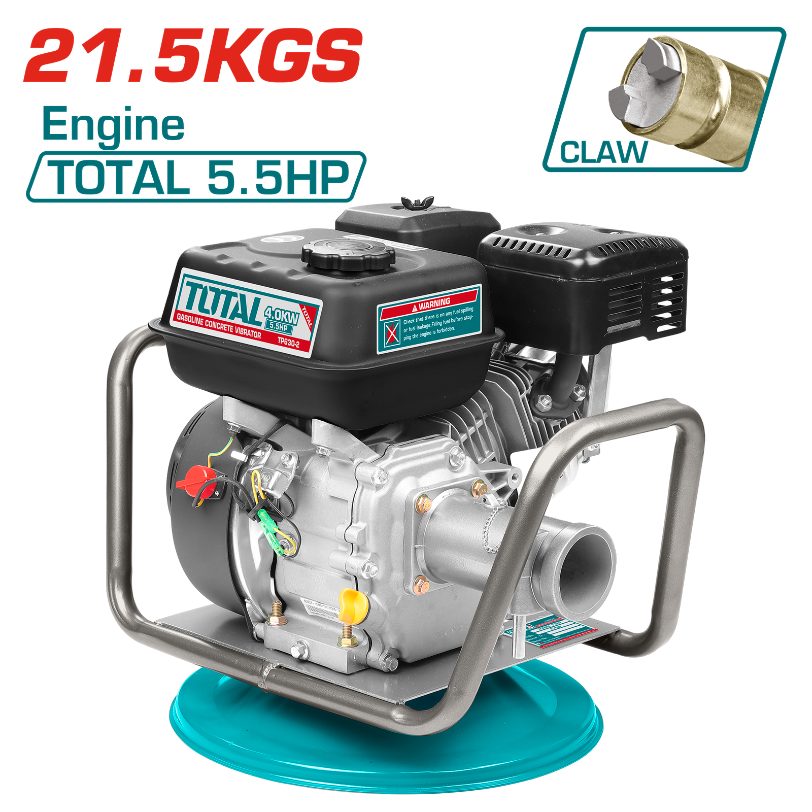 TOTAL GASOLINE CONCRETE VIBRATOR 5.5HP (TP630-2)