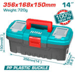 TOTAL PLASTIC TOOL BOX 14"(TPBX0141)