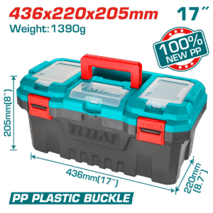 TOTAL PLASTIC TOOL BOX 17"(TPBX0171)