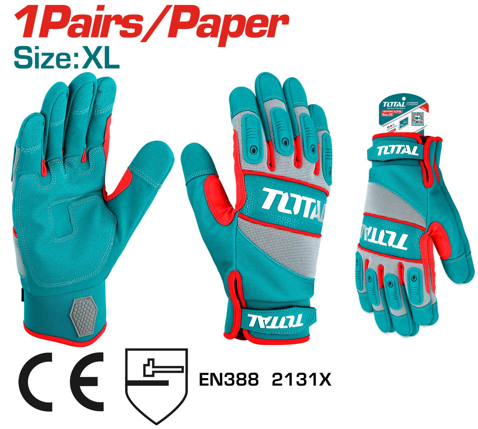 TOTAL MECHANIC GLOVES XL (TSP1801-XL)