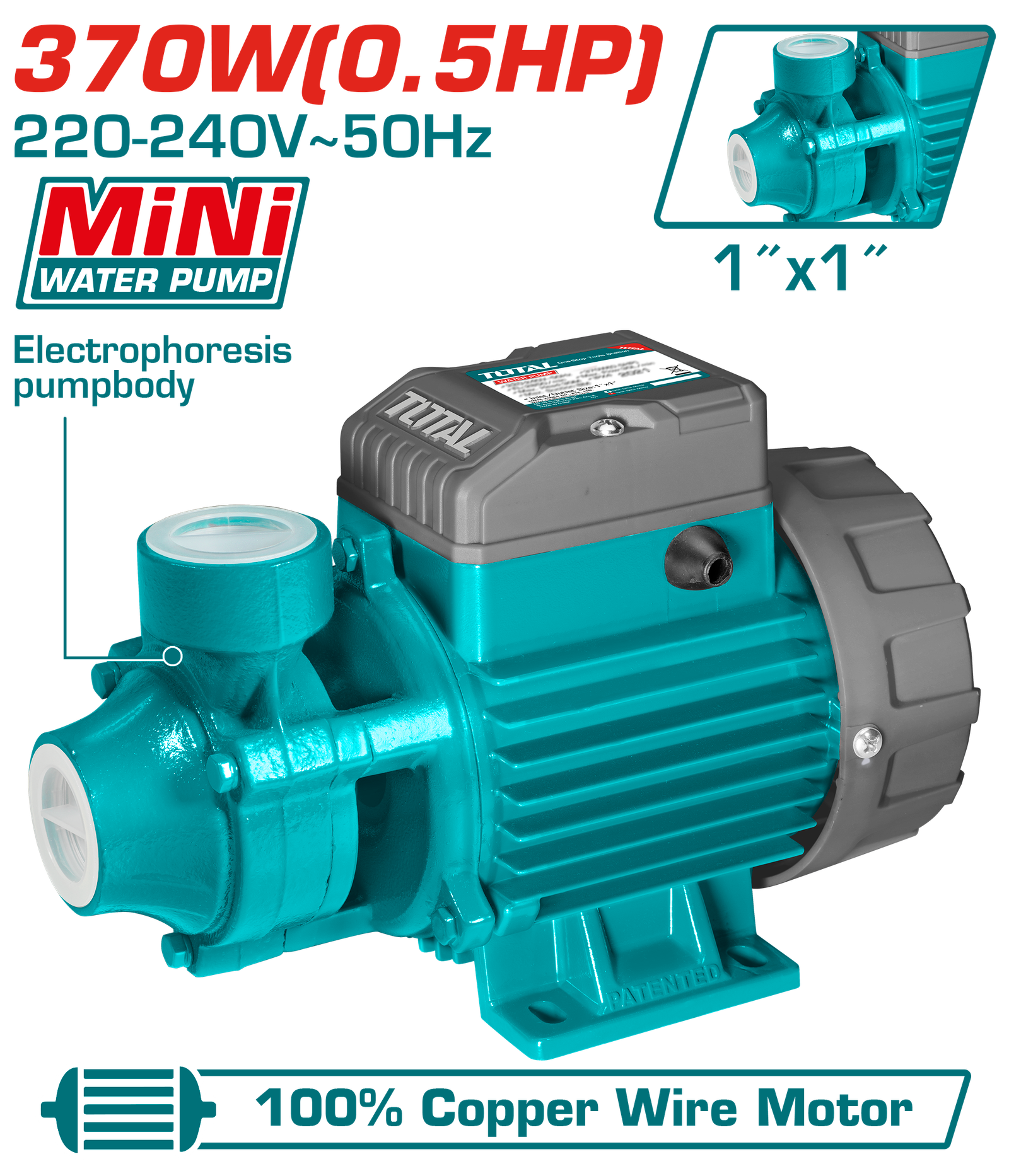 TOTAL PERIPHERAL PUMP 370W 0.5HP (TWP13706)