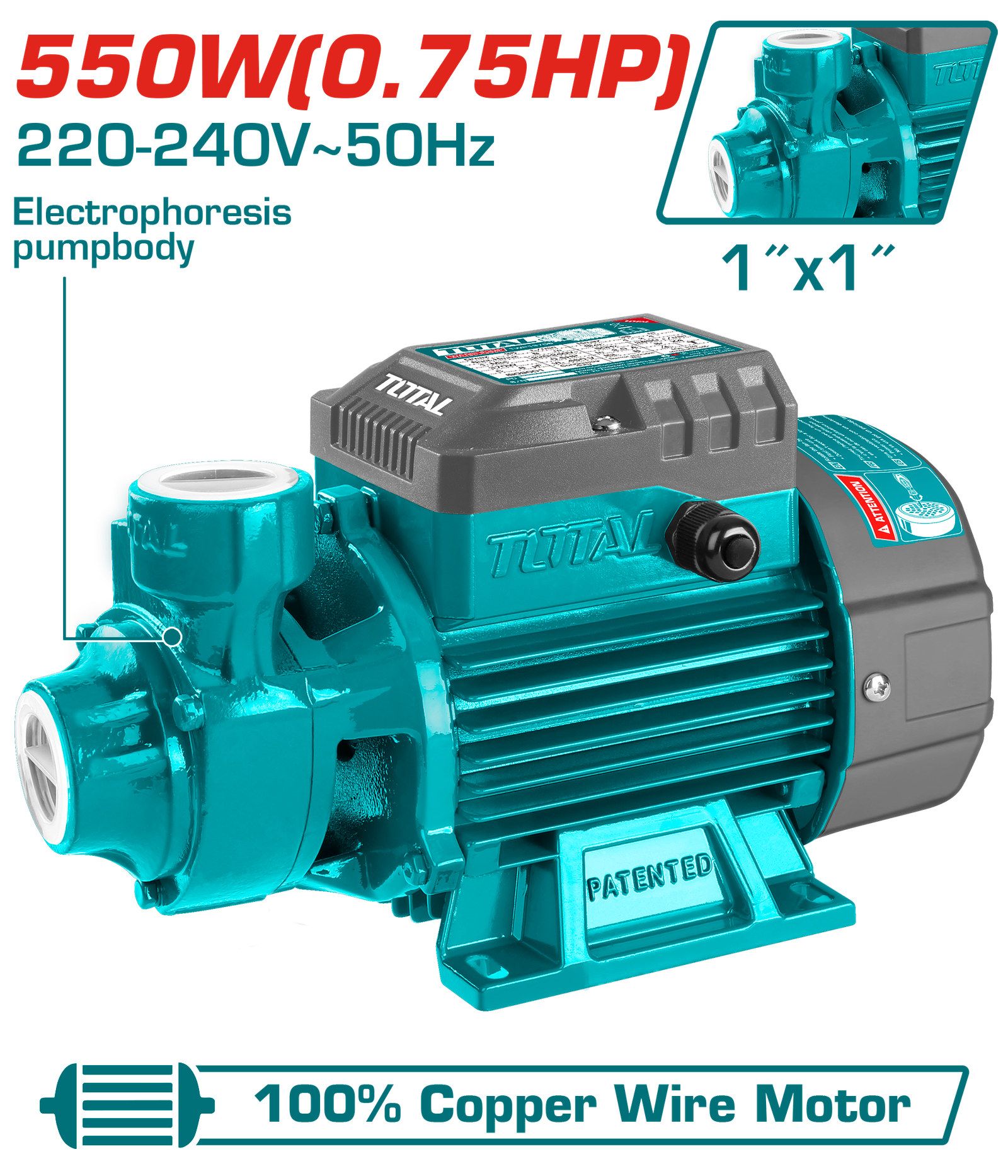 TOTAL WATER PUMP 0.75HP (TWP15506)