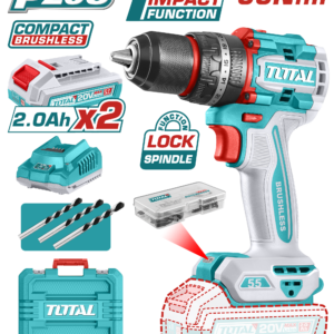 TOTAL COMPACT BRUSHLESS CORDLESS IMPACT DRILL (TIDLI20558)