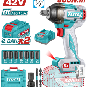 TOTAL 42V BRUSHLESS CORDLESS IMPACT WRENCH 1/2" (TIWLI42602)