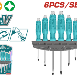 TOTAL 6PCS GO THROUGH SCREWDRIVER SET (THGSS35061)