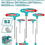 TOTAL 8PCS T-HANDLE HEX WRENCH SET (THHW80816)