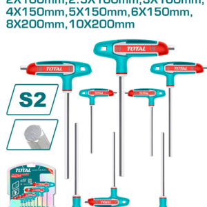 TOTAL 8PCS T-HANDLE HEX WRENCH SET (THHW80816)