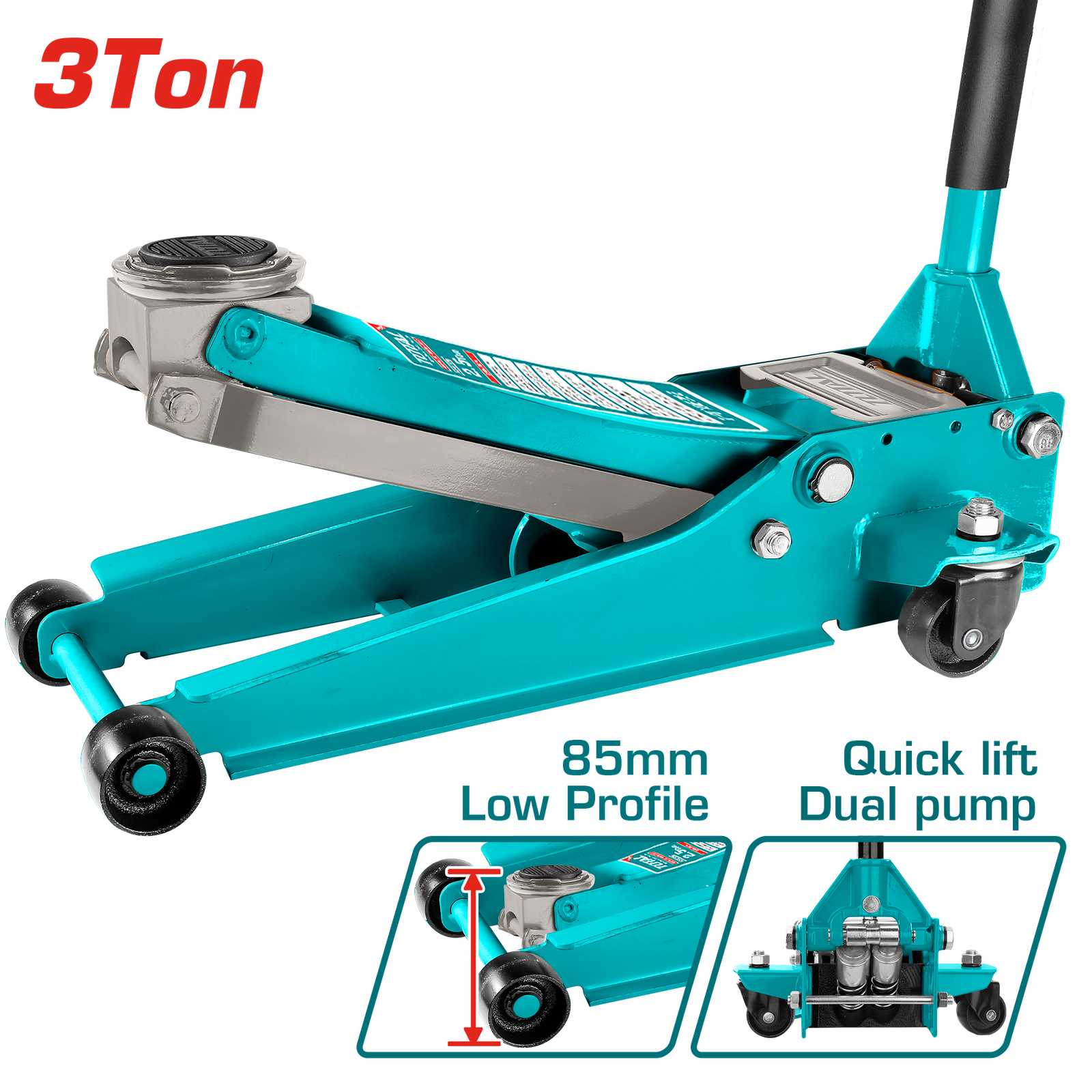 TOTAL HYDRAULIC FLOOR JACK 3T (THT10834)