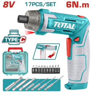 TOTAL SCREWDRIVER LI-ION 8V/1.5AH TYPE C