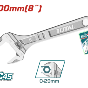TOTAL ADJUSTABLE WRENCH 200mm 8"(THT101083)
