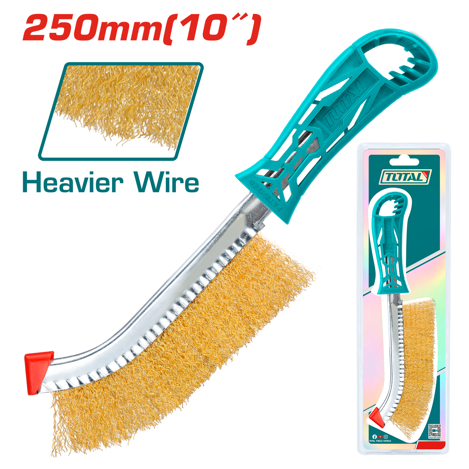 TOTAL WIRE BRUSHER 250mm (THT92102)
